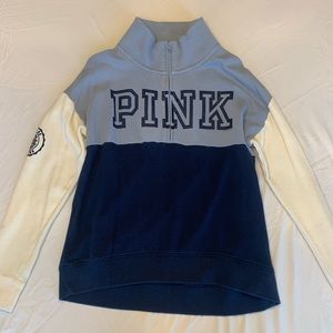 PINK brand blue quarter zip